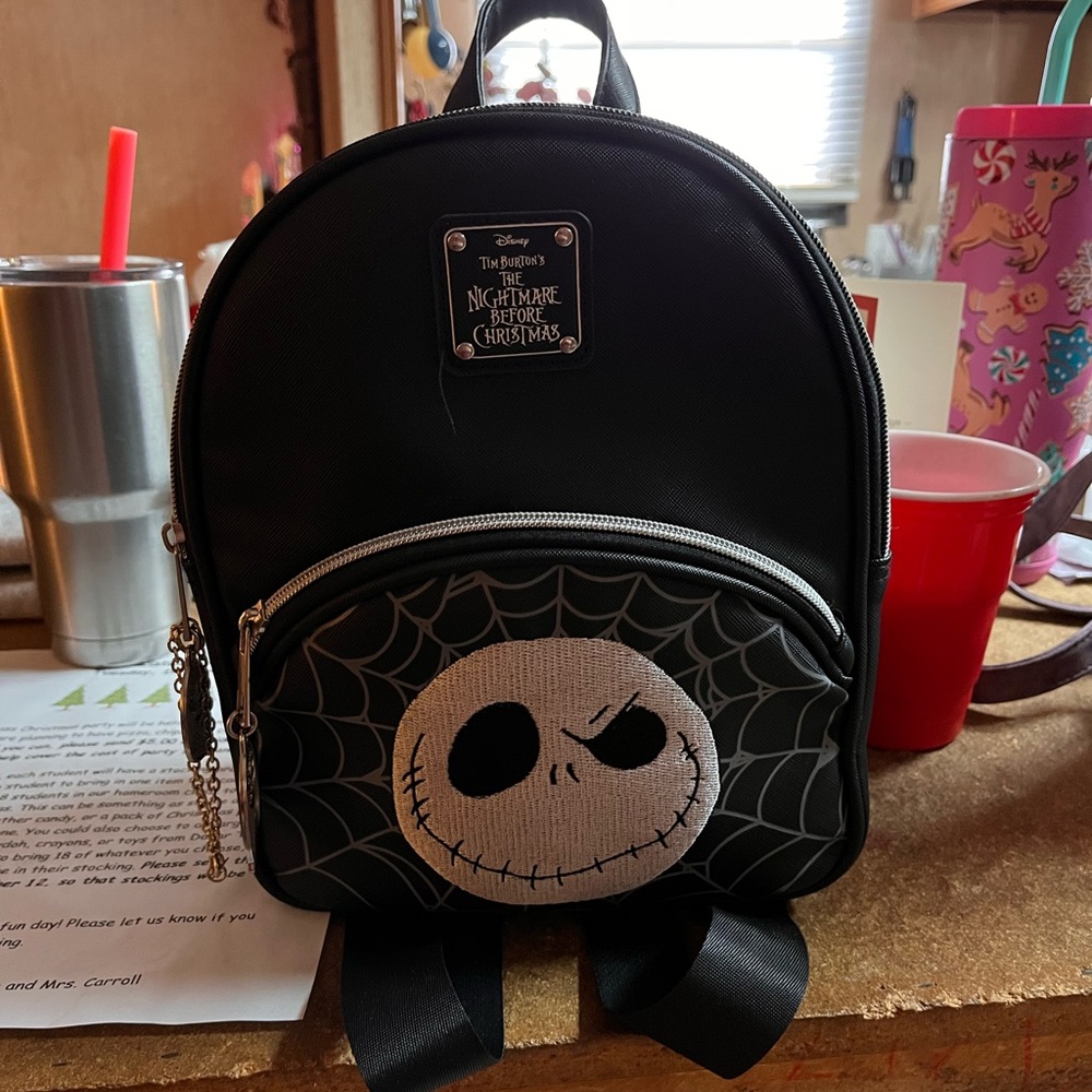 Disney Black and White Jack Skellington Backpack